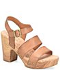 Color:Terra Brown - Image 1 - Della Leather Platform Sandals