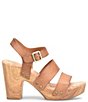 Color:Terra Brown - Image 2 - Della Leather Platform Sandals