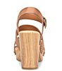 Color:Terra Brown - Image 3 - Della Leather Platform Sandals