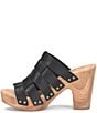 Color:Black - Image 4 - Devan Woven Leather Platform Sandals