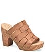 Color:Brown - Image 1 - Devan Woven Leather Platform Sandals