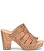 Color:Brown - Image 2 - Devan Woven Leather Platform Sandals