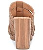 Color:Brown - Image 3 - Devan Woven Leather Platform Sandals