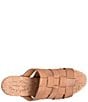 Color:Brown - Image 6 - Devan Woven Leather Platform Sandals