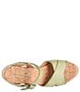 Color:Light Green - Image 6 - Drew Leather Cross Banded Platform Sandals