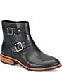 Kork-Ease Ellinor Leather Buckle Hardware Moto Booties - Image 1