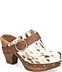 Kork-Ease Gemini Animal Printed Calf Hair Studded Mule Clogs - Image 1