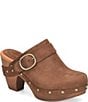 Kork-Ease Gemini Suede Studded Platform Mule Clogs - Image 1