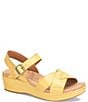 Color:Yellow - Image 1 - Myrna 2.0 Cross Band Leather Sandals