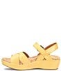 Color:Yellow - Image 4 - Myrna 2.0 Cross Band Leather Sandals