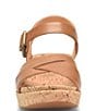 Color:Brown - Image 5 - Myrna 2.0 Leather Platform Cork Sandals