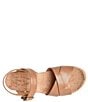 Color:Brown - Image 6 - Myrna 2.0 Leather Platform Cork Sandals