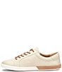 Color:Cream - Image 4 - Paislee Leather Lace-Up Sneakers