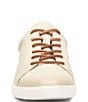 Color:Cream - Image 5 - Paislee Leather Lace-Up Sneakers