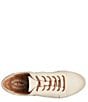 Color:Cream - Image 6 - Paislee Leather Lace-Up Sneakers
