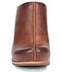 Color:Brown - Image 5 - Sagano Leather Block Heel Mules