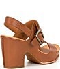 Color:Brown Terra - Image 2 - San Carlos Leather Buckle Platform Block Heel Clog Sandals