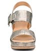Color:Soft Gold - Image 5 - San Carlos Leather Buckle Platform Block Heel Clog Sandals