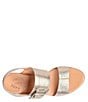 Color:Soft Gold - Image 6 - San Carlos Leather Buckle Platform Block Heel Clog Sandals