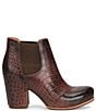 Color:Dark Brown - Image 2 - Shirome Crocodile Embossed Leather Booties