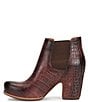 Color:Dark Brown - Image 4 - Shirome Crocodile Embossed Leather Booties