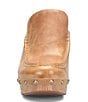 Color:Tan - Image 5 - Spencer Leather Studded Platform Mule Clogs