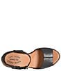 Color:Black - Image 6 - Stasia Leather Covered Heel Ankle Strap Platform Sandals