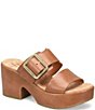Color:Brown - Image 1 - Taige 2-Band Platform Clog Sandals
