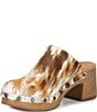Kork-Ease Talisa Cow Hair Wooden Mule Clogs - Image 4