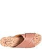 Color:Luggage Brown - Image 6 - Tatum Leather Wood Heel Platform Slide Sandals