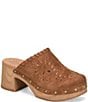 Kork-Ease Tomika Woven Suede Block Heel Mule Clogs - Image 1