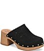 Kork-Ease Tomika Woven Suede Block Heel Mule Clogs - Image 1