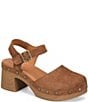 Kork-Ease Tribeca Suede Ankle Strap Block Heel Platform Clogs - Image 1