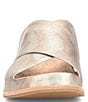 Color:Light Gold - Image 5 - Tutsi Cross Band Leather Slide Sandals