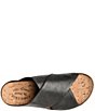Color:Black - Image 6 - Tutsi Cross Band Leather Slide Sandals