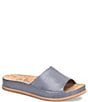Color:Navy - Image 1 - Tutsi Leather Slide Sandals