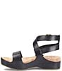 Color:Black - Image 4 - Yadira Leather Ankle Strap Platform Sandals