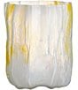 Kosta Boda Crackle Tall Vase, Color:Lemon Sorbet - Image 1