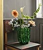 Kosta Boda Crystal Crackle Tall Vase, Color:Green - Image 3