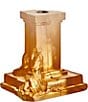 Kosta Boda Rocky Baroque Medium Candlestick, Color:Amber - Image 1