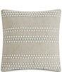 Color:Multi - Image 1 - Couching Striped Embroidered Square Decorative Pillow