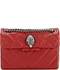 Color:Red - Image 1 - Kensington Mini Quilted Leather Crossbody Bag