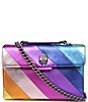 Kurt Geiger London Kensington Metallic Rainbow Striped Leather Crossbody Bag - Image 3