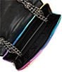 Kurt Geiger London Kensington Metallic Rainbow Striped Leather Crossbody Bag - Image 5