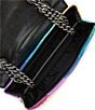 Color:Multi - Image 4 - Kensington Metallic Rainbow Striped Leather Crossbody Bag