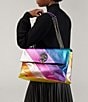 Color:Multi - Image 6 - Kensington Metallic Rainbow Stripe XXL Shoulder Bag