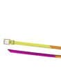 Color:Yellow/Purple - Image 2 - 0.7#double; 2 For 1 Multi Colored Leather Belt