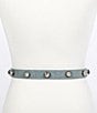 Kurt Geiger London 0.78#double; Octavia Studs Denim Belt, Color:Light Blue/Antique Silver - Image 2