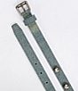 Kurt Geiger London 0.78#double; Octavia Studs Denim Belt, Color:Light Blue/Antique Silver - Image 4