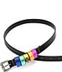 Color:Black Antique Silver - Image 2 - 0.78#double; Rainbow Keeper Leather Belt